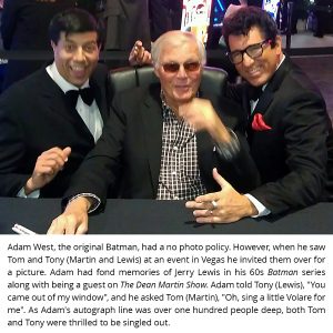 Adam West with Martin and Lewis